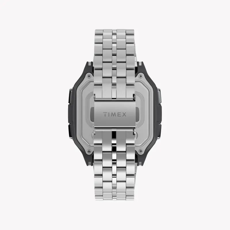 Timex Men's Silver Stainless Steel Watch, Digital Dial | Tw2u17000