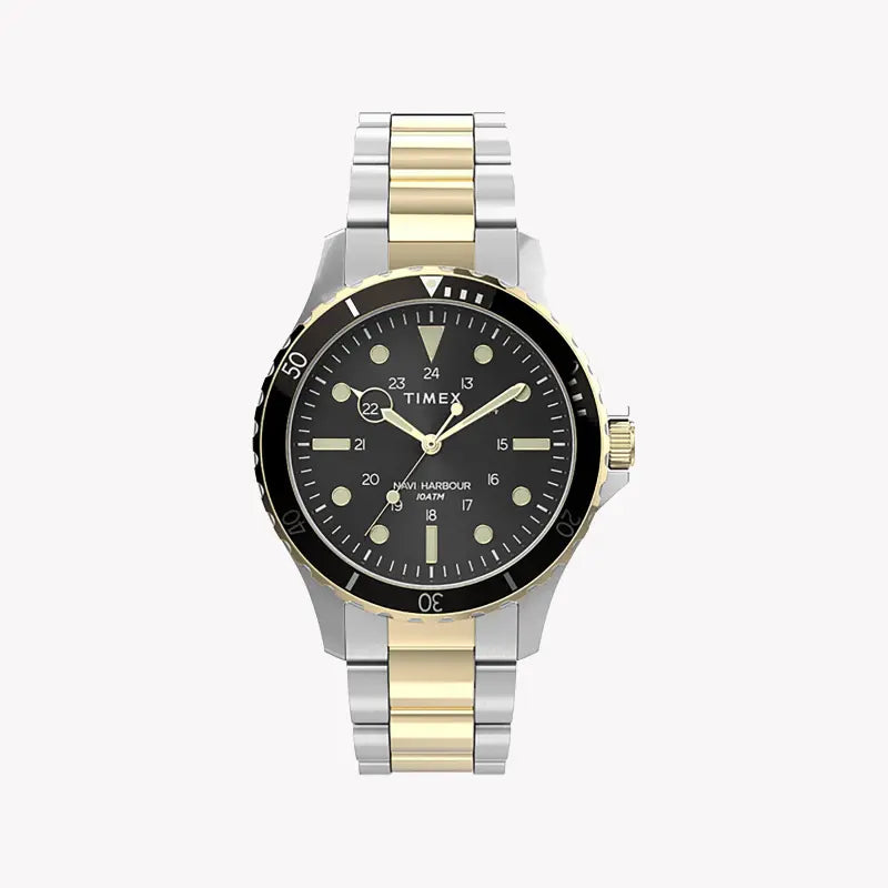 Timex Men's Stainless Steel Watch, Black Dial | Tw2u55500